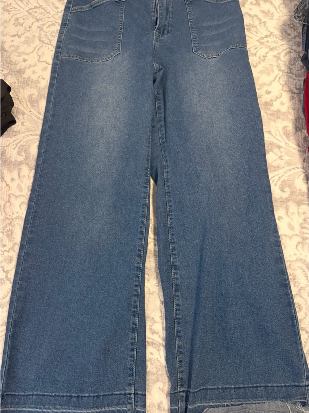 High-Rise Blue Wide-Leg Women's Jeans